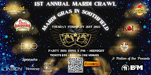 1st Annual Mardi Crawl (Mardi Gras in Southfield)