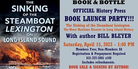 Book Launch Party! The Sinking of the Steamboat Lexington on LI Sound