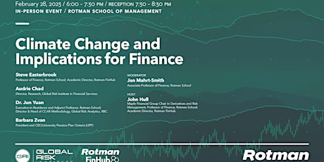 IN-PERSON: Climate Change and Implications for Finance