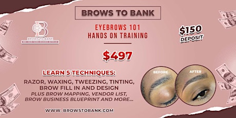 Imagen principal de ATL April 24 | EYRBROWS 101 | Brows to Bank