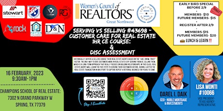 Serving vs Selling - 1Hour CE Course #43698 &  DISC Assessment! primary image