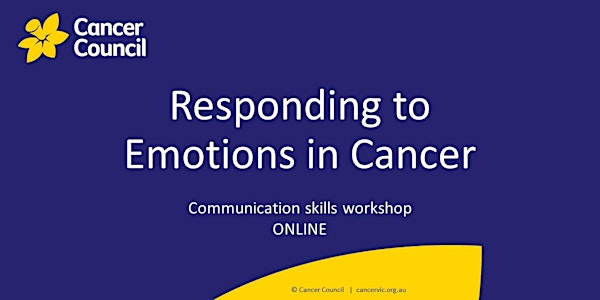 Responding to Emotions in Cancer