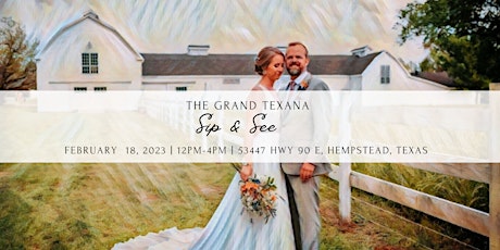 Image principale de Sip and See Tour of The Grand Texana Wedding Venue