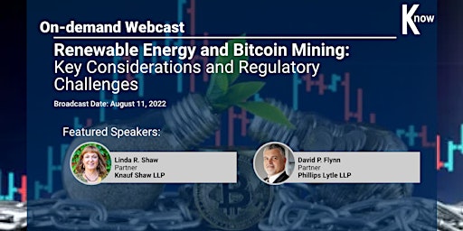 Imagem principal do evento Recorded Webcast: Renewable Energy and Bitcoin Mining