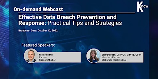 Recorded Webcast: Effective Data Breach Prevention and Response  primärbild