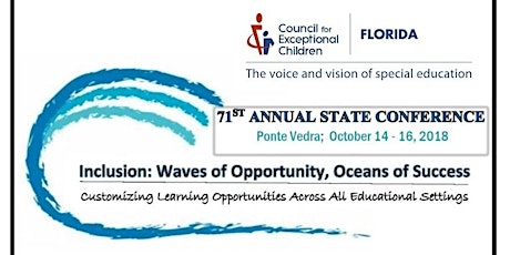 Image principale de 2018 Florida CEC State Conference: INCLUSION: Waves of Opportunity, Oceans of Success