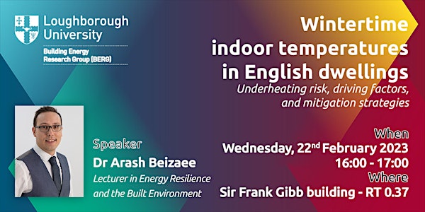 BERG Seminar: Wintertime indoor temperatures in English dwellings