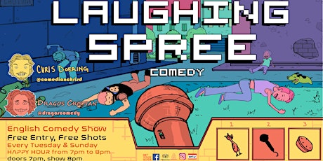 Laughing Spree: English Comedy on a BOAT (FREE SHOTS) 02.04.