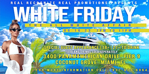 “White Friday” All White Yacht Party primary image