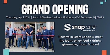Snap One Partner Store Secaucus, NJ Grand Opening