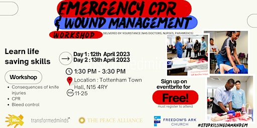CPR & Wound Management Workshop for Young People (AGES 11 - 25)