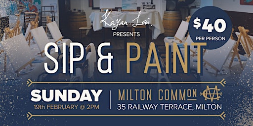 Imagem principal do evento Sip & Paint at Milton Common (Textured Painting)