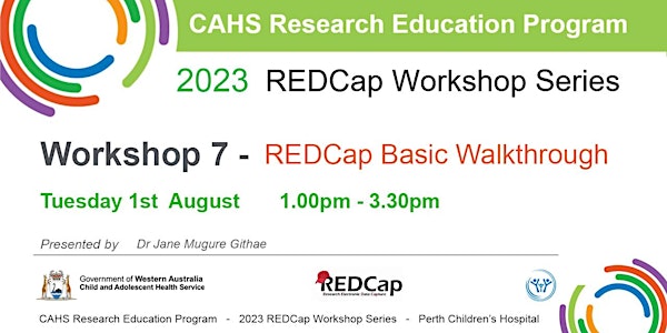 REP 2023 REDCap Workshop Series: Workshop 7 - Basic Walkthrough