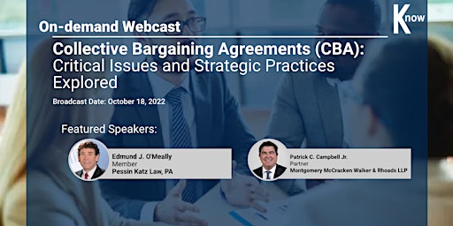 Recorded Webcast: Collective Bargaining Agreements (CBA) primary image
