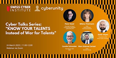 Hauptbild für Cyber Talks Series: "Know Your Talents Instead of War for Talents"