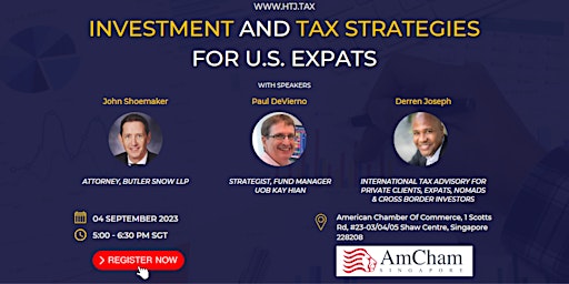 In Person - Investment and Tax Strategies for US Expats