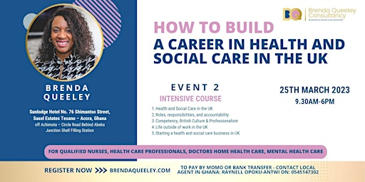 How to Build a Career in Health &  Social Care in the UK - Intensive 1 day