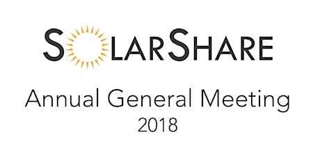 SolarShare Annual General Meeting 2018 primary image