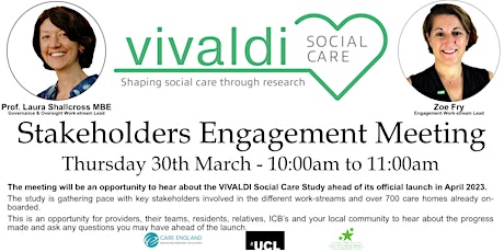 Imagen principal de VIVALDI - Social Care : Stakeholders Engagement Meeting