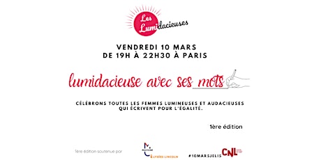 Imagem principal do evento Soirée Célébrons les femmes - Lumidacieuse avec ses mots - 1ère édition