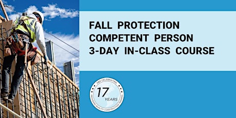Fall Protection 3-Day Course - October 10-12, 2023 (Tues. - Thurs.)