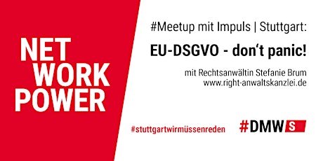 Hauptbild für #DMWs Sondermeetup-Impuls: Die neue EU-DSGVO - don't panic!