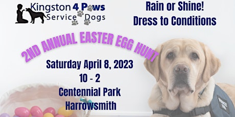 2nd Annual Easter Egg Hunt hosted by Kingston 4 Paws Service Dogs