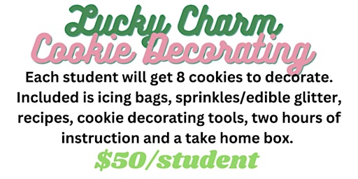 Lucky Charm Cookie Decorating with The Flannel Bakery primary image