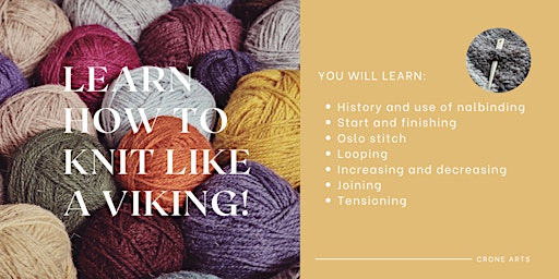 Primaire afbeelding van Beginner Nalbinding Workshop (Learn to knit like a viking!)