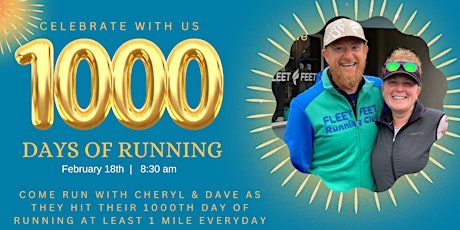 Hauptbild für 1000 Days of Running Celebration