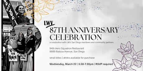 LWV San Diego Anniversary Celebration