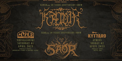 KAWIR & SAOR live in Athens, performing special anniversary setlists