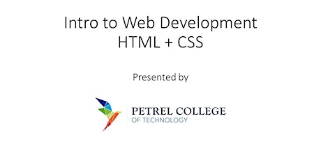 Workshop: Intro to Web Development HTML & CSS