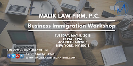 Free Immigration workshop - Tuesday, May 8, 2018 primary image