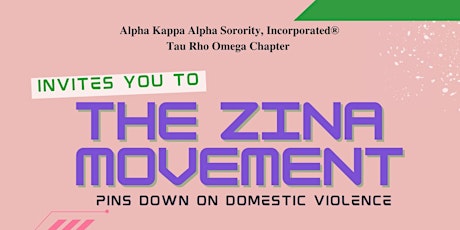 The Zina Movement: Pins Down on Domestic Violence primary image