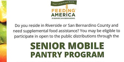 FREE MONTHLY FOOD through the Moreno Valley USDA/TEFAP SMP Program