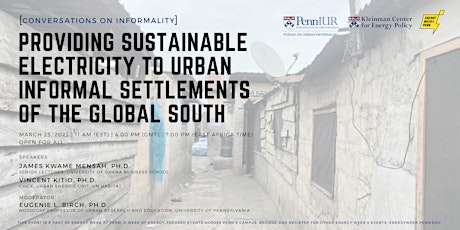 Image principale de [Conversations] Sustainable electricity in informal settlements