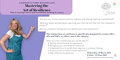 Mastering the Art of Resilience - a Communications Masterclass
