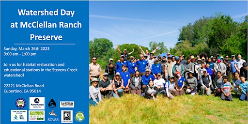 Watershed Day: Volunteer in Cupertino at McClellan Ranch Preserve