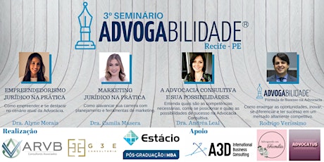 Imagem principal do evento 3º Seminário Advogabilidade | Recife - PE