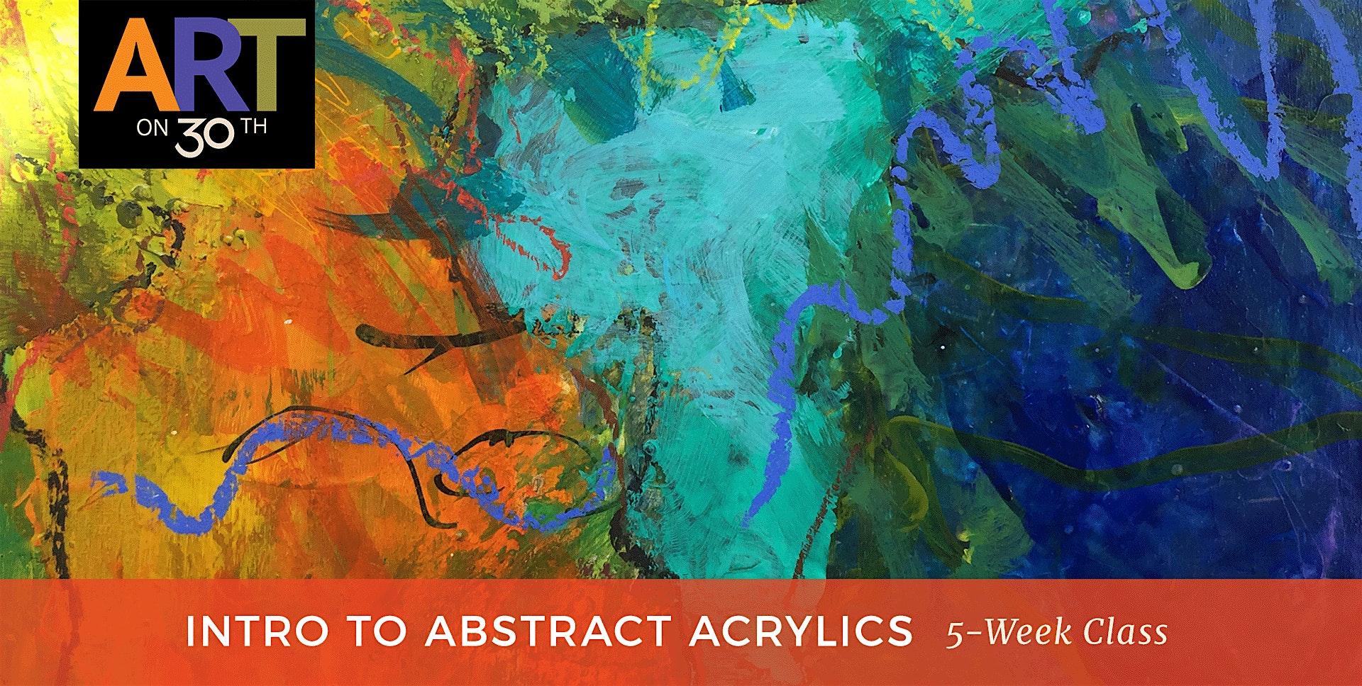 TUE AM - Intro to Abstract Acrylic Painting with Maureen Kerr