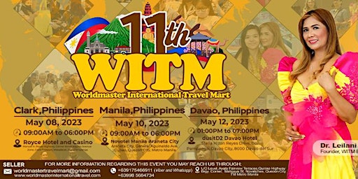 11th World Master International Travel Mart (WITM) B2B Philippines (Manila)