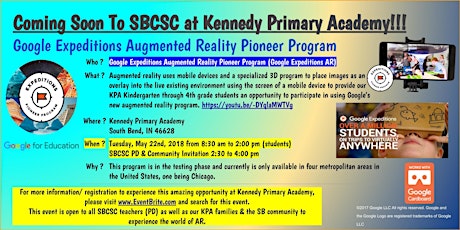 FREE- Google Expeditions AR (Augmented Reality) Demonstration - (6 - 30 minute sessions) - Open To Our SB Community primary image