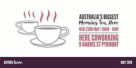 Australia's Biggest Morning Tea Fundraiser Here!  primary image