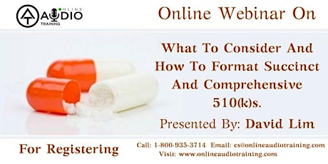 What To Consider And How To Format Succinct And Comprehensive 510(k)s. primary image