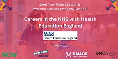 Careers in the NHS with Health Education England (#NCW2023 - MYF) primary image