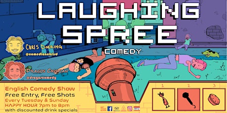 Laughing Spree: English Comedy on a BOAT (FREE SHOTS) 04.04.