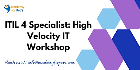 ITIL 4 Specialist: High Velocity IT 1 Day Training in Grand Rapids, MI