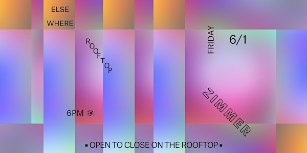 Zimmer (Open to Close on the Rooftop) @ Elsewhere (Rooftop)