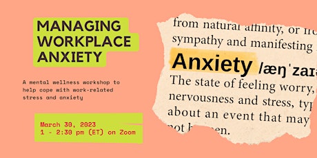 Primaire afbeelding van Managing Workplace Anxiety